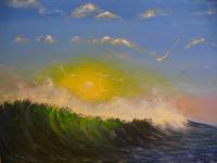 Sunset 06 - Acrylic Paintings - By Raza Mirza, Freestyle Painting Artist