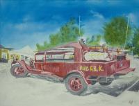 Old Fire Engine - Oil Paintings - By Kenneth Butler, Realism Painting Artist