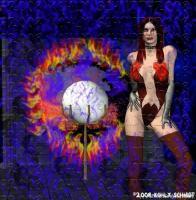 Fire Bitch - Various Mac Computer Programs Digital - By Nickole Schmidt, Gothic Digital Artist