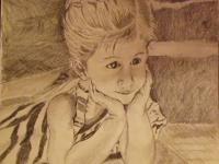 Daydreaming - Pencil And Paper Drawings - By Yvonne Breen, Realizm Drawing Artist