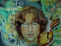 John Lennon - Oil Paintings - By Teimuraz Kharabadze, Avangard Painting Artist
