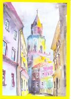 Lublin II - Watercolor Paintings - By Agnieszka Korfanty, Architecture Painting Artist