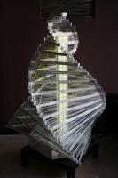 Wave-2 - Metal Glass Plexyrgb Led Sculptures - By Caspar Zax And Eugene Janson, Contemporary Modern Sculpture Artist