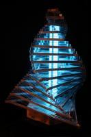 Wave-3 - Metal Glass Plexyrgb Led Sculptures - By Caspar Zax And Eugene Janson, Contemporary Modern Sculpture Artist