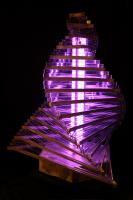 Wave-7 - Metal Glass Plexyrgb Led Sculptures - By Caspar Zax And Eugene Janson, Contemporary Modern Sculpture Artist
