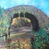 The Old Stone Bridge - Acrylics Paintings - By Margaret Laws, Realism Painting Artist