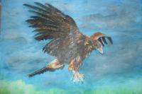 The Golden Eagle - Acrylics Paintings - By Margaret Laws, Realism Painting Artist