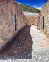 Landscapes - Afternoon Shadows Real De Catorce - Oil On Canvas