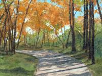 Day And Season Waning - Oil On Canvas Paintings - By Tom Schek, Impressionist Painting Artist