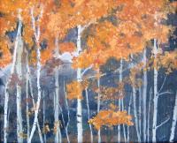 Rocky Mountain Autumn - Oil On Canvas Paintings - By Tom Schek, Impressionist Painting Artist