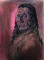 Native American Study - Mixed Media Paintings - By Raymond Doward, Realism Painting Artist