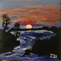 Paradise - Sunset - Acrylic On Canvas