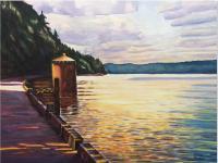 Waters Edge Walkway To Owen Beach - Sold - Watercolor Paintings - By Anne Doane, Impressionism Painting Artist