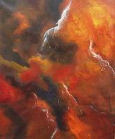 Thunderstorm - Acrylic Paintings - By Miroslaw Chelchowski, Abstract Painting Artist