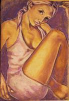 Kristina - Pastel Drawings - By Michael T, Expressionism Drawing Artist
