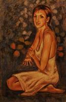 Natasha - Pastel Drawings - By Michael T, Expressionism Drawing Artist