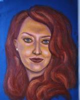 Chloe  Small - Oil Pastel Drawings - By Michael T, Expressionism Drawing Artist