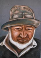 Col Griffin - Oil Pastel Drawings - By Michael T, Expressionism Drawing Artist