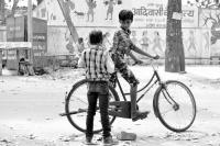 Indian Boys - Nikon D90 Photography - By Buro Lsk, Black And White Photography Artist
