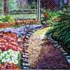 Landscape_Garden-Of-My-Son - Oil On Canvas Paintings - By Bozidar Zvekan, Impressionism Painting Artist