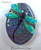 Dragonfly 2 - Glass Jewelry - By Susan Elliot, Lampwork Glass Beads Jewelry Artist