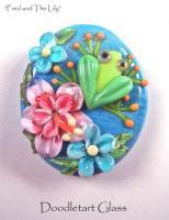 Fred And The Lily - Glass Paintings - By Susan Elliot, Lampwork Glass Beads Painting Artist