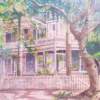 The Most Southern House - Watercolor Paintings - By Wayne Doornbosch, Impressionistic Painting Artist