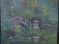 Landscape - Teagarden At Fabyan Park - Oil On Canvas
