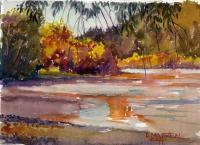 Perigyn Lake - Watercolor Paintings - By D Matzen, Representational Painting Artist