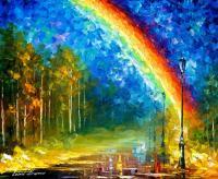 Rainbow  Oil Painting On Canvas - Oil Paintings - By Leonid Afremov, Fine Art Painting Artist