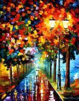 Landscapes - Burst Of Colors  Oil Painting On Canvas - Oil