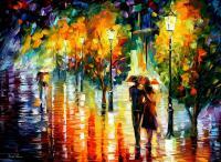 Two Couples  Palette Knife Oil Painting On Canvas By Leonid - Oil Paintings - By Leonid Afremov, Fine Art Painting Artist