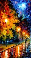 Blue Moon Light  Palette Knife Oil Painting On Canvas By Le - Oil Paintings - By Leonid Afremov, Fine Art Painting Artist