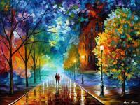 Freshness Of Cold In The Evening  Palette Knife Oil Paintin - Oil Paintings - By Leonid Afremov, Fine Art Painting Artist