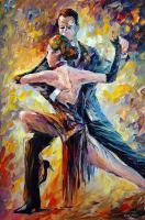 Argentine Tango  Oil Painting On Canvas - Oil Paintings - By Leonid Afremov, Fine Art Painting Artist