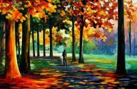 Landscapes - Orange Forest  Oil Painting On Canvas - Oil