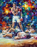 People And Figure - Boxer  Oil Painting On Canvas - Oil