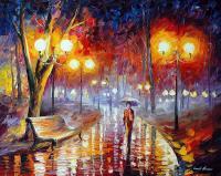 Loneliness In The Fog  Oil Painting On Canvas - Oil Paintings - By Leonid Afremov, Fine Art Painting Artist