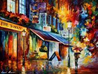 The Swan In London  Oil Painting On Canvas - Oil Paintings - By Leonid Afremov, Fine Art Painting Artist
