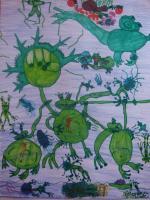 Frogs - Markers Drawings - By Kaser Albeloochi, Imagination Drawing Artist