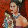 Senorita - Oil On Canvas Paintings - By Erica Laszlo, Figurative Painting Artist