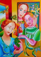 The Family - Acrylic On Canvas Paintings - By Mairim Perez Roca, Fantasy Painting Artist