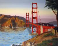 Golden Gate Bridge - Oil Paintings - By Dottie Kinn, Realism Painting Artist