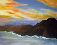Sunset II - Oil Paintings - By Dottie Kinn, Realism Painting Artist
