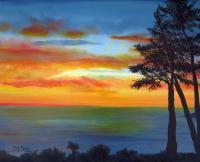 Sunset III - Oil Paintings - By Dottie Kinn, Realism Painting Artist