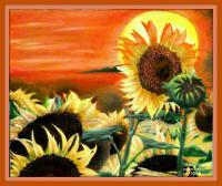 Sunflowers - Oil On Canavas Paintings - By Plamen Stanchev, Oil On Canavas Painting Artist
