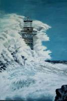 Painting - Abandoned Lighthouse - Oil On Canavas