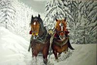 Winter - Oil On Canavas Paintings - By Plamen Stanchev, Oil On Canavas Painting Artist