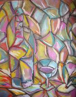 Incandesence - Pastels Drawings - By Oscar Galvan, Abstract Drawing Artist