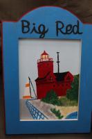 Big Red - Wood Painting Paintings - By Sarah Delany, Decorative Painting Painting Artist